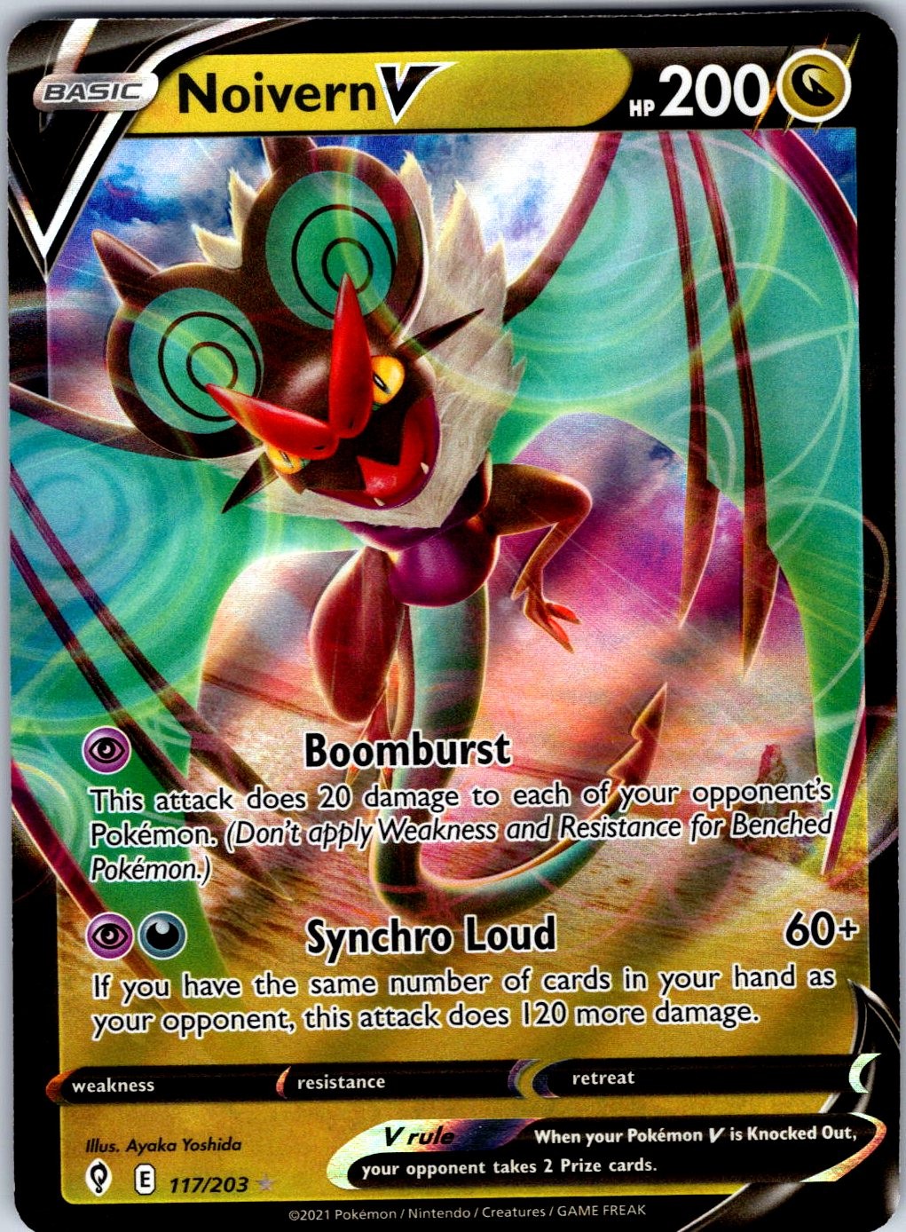 Noivern V Ultra Rare SWSH07: Evolving Skies 117/203 NM