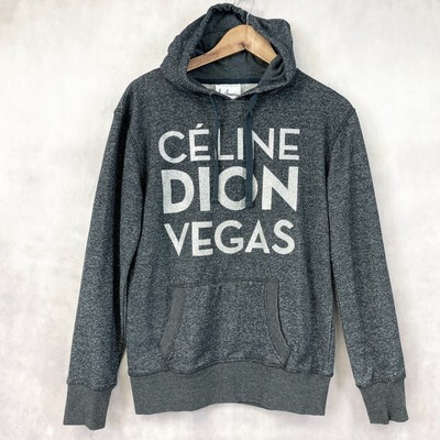 Celine Dion Vegas Sweatshirt Hoodie Womens Medium Glam Residency Metallic Music