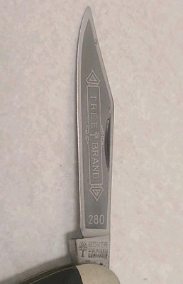 BOKER GERMANY 280 TREE BRAND FOLDING WHITTLER JACK POCKET KNIFE Etched Blade!