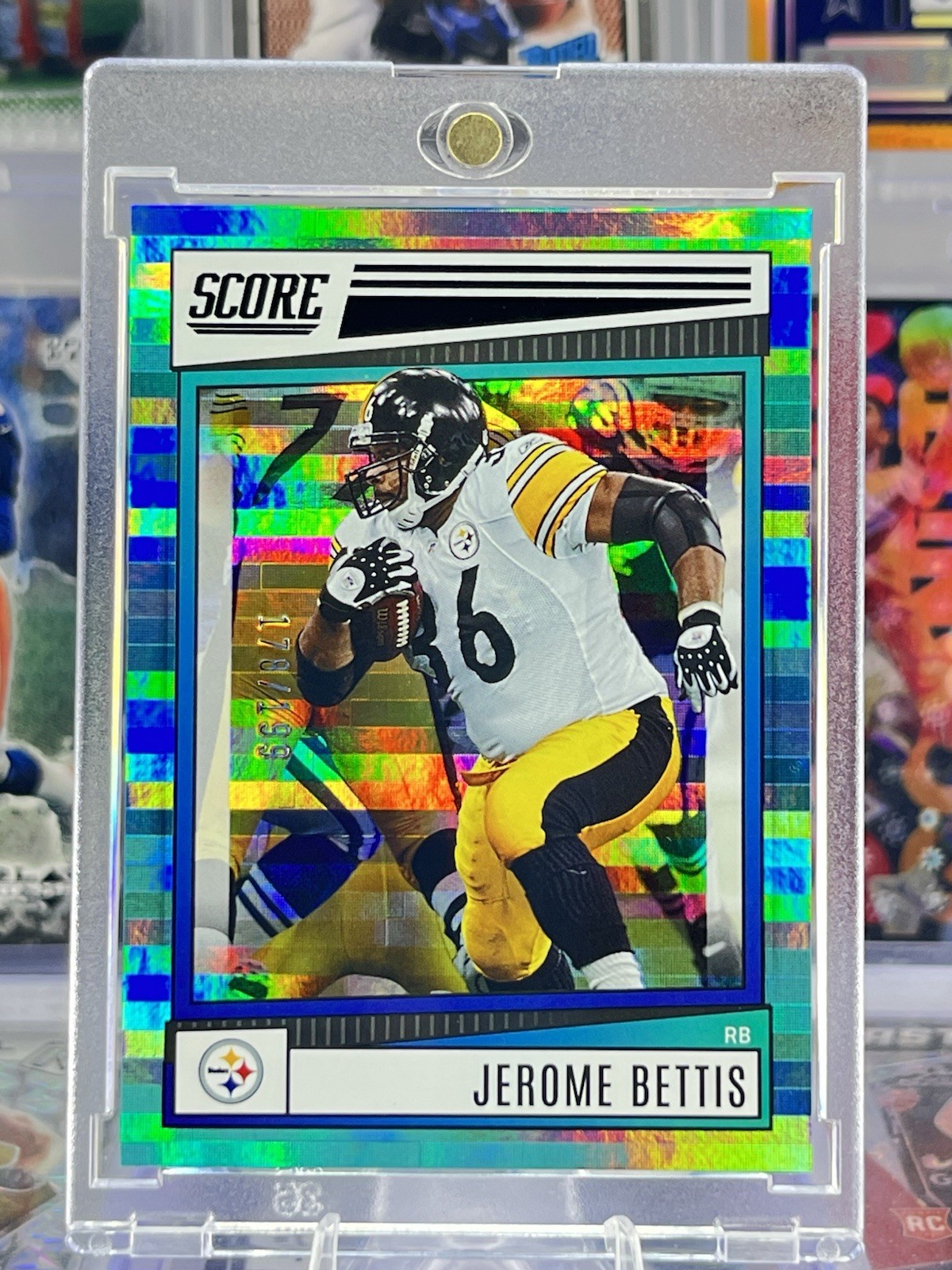 2022 Panini Jerome Bettis - Aqua Holo Puslar SN /199 - Pittsburgh Steelers