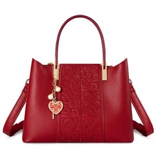 Women Leather Handbag Embossed Tote Purse Shoulder Bag Crossbody Satchel