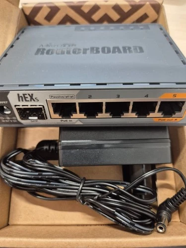 MikroTik hEX S, 5  Port 1000 Mbps + SFP port Ethernet Wired Router RB760iGS