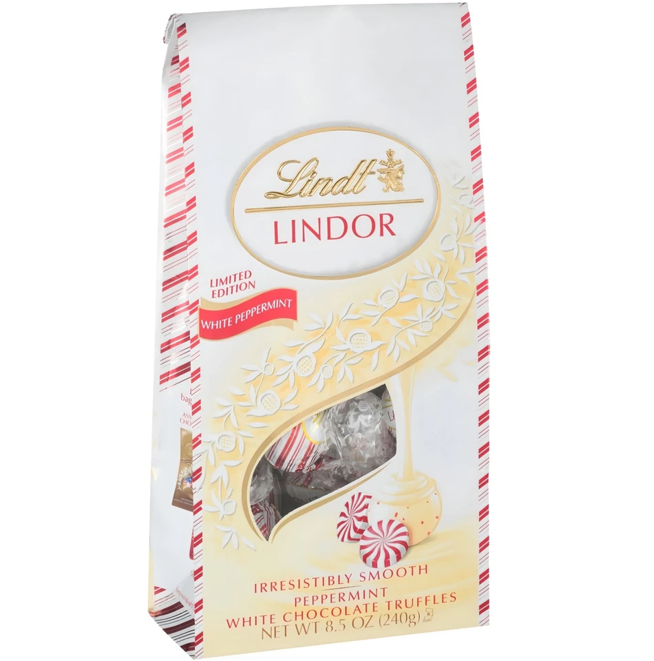 Lindt Lindor White Peppermint Edizione Limitata Cioccolato 144g Sacchetto Importazione USA