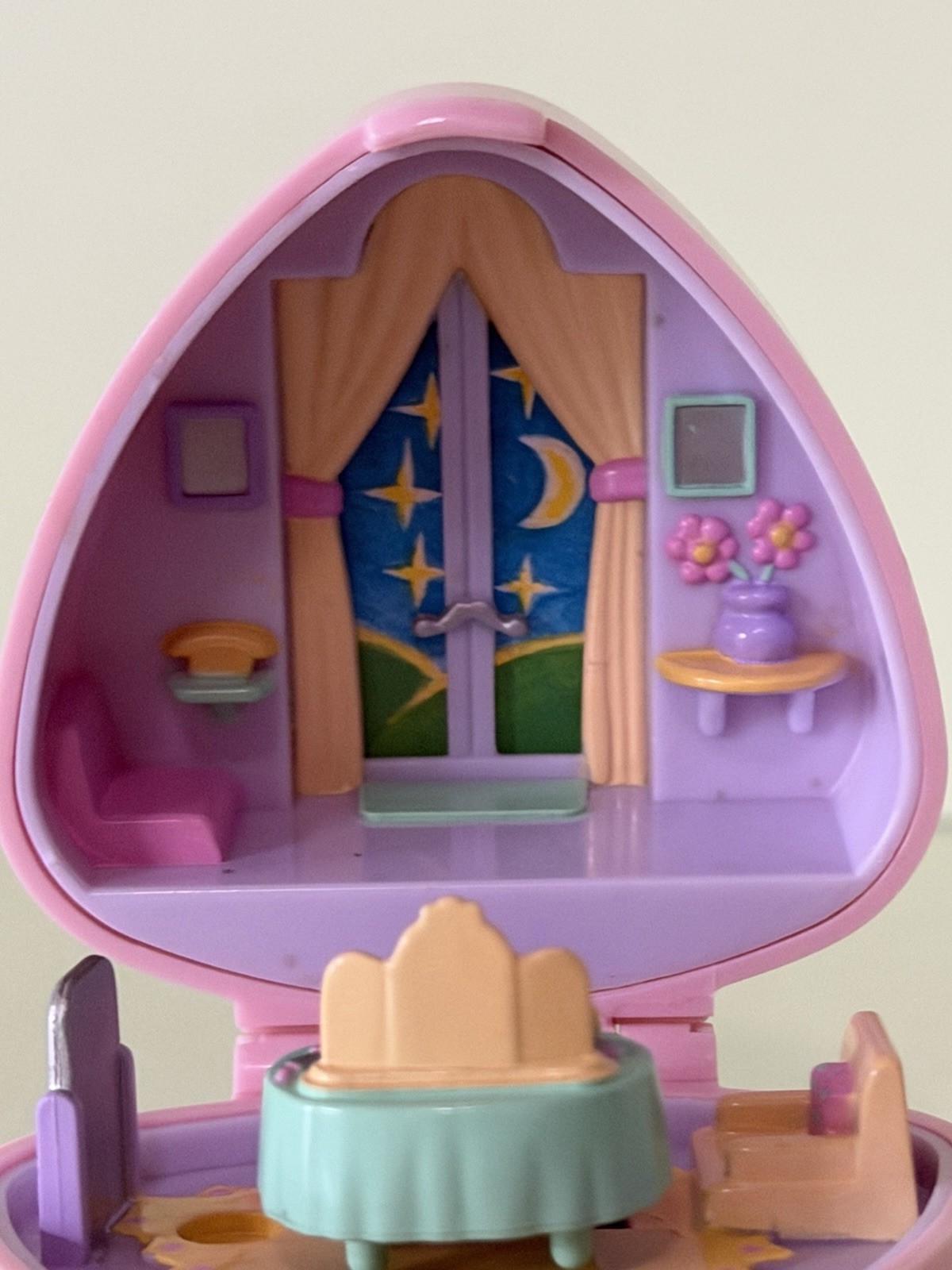 Polly Pocket POLLY’s BIG NIGHT OUT Ring Case Playset 100% COMPLETE 1995 Vintage