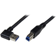 StarTech.com 1m Black SuperSpeed USB 3.0 Cable - Right Angle 3 ft / 1m,