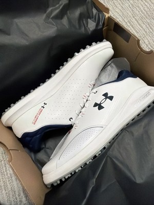 Under Armour UA Draw Sport SL, White/Navy, Size 12, NEW