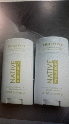 2-PCK Sensitive Whole Body Native Natural Aluminum-Free Deodorant Aloe Green Tea