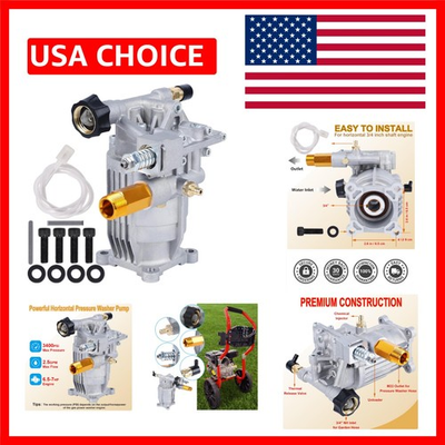 #ad High Performance 3400 PSI Pressure Washer Pump 2.5 GPM Aluminum Construction $94.04