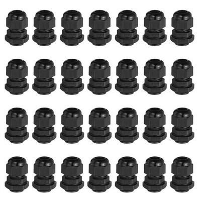 30 Pcs M16 Cable Gland, 4-8mm Wire Hole Waterproof Cable Joint, Black