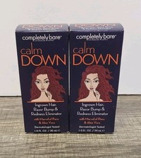 2x Completely Bare Calm Down Ingrown Hair Razor Bump Redness Eliminator 1 oz NEW
