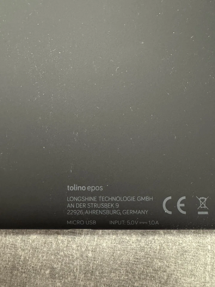 Tolino Epos 7,8" 8GB [Wi-Fi] schwarz, sehr guter Zustand - Bild 3 von 3