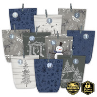 Adventskalender PapiertüTen 24 StüCk Mit Zahlenaufkleber Zum BefüLlen Dekorieren