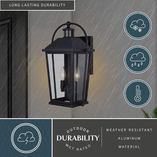 Vaxcel Lighting T0637 Lexington 2 Light 17" Tall Outdoor Wall - Black - Picture 12 of 12