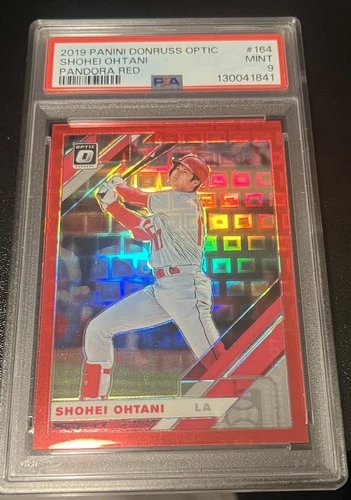 2019 Donruss Optic - Shohei Ohtani #164 Red Pandora Prizm 33/99 PSA 9 MVP