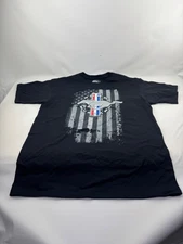 JH Design Ford Mustang Screen Print Black Short Sleeve T- Shirt Men's Large