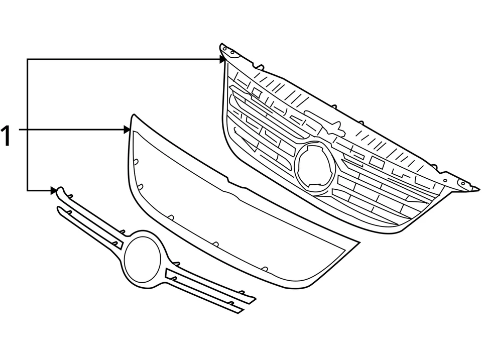 (LOCAL PICKUP ONLY) Grille Upper Fits 09-11 TIGUAN 3022897 - Image 4 of 4