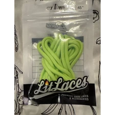 NEW LitLaces Neon Green Premium Fat Oval 45" Shoelaces