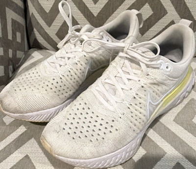 Nike React Infinity Run Flyknit 2 White Light Citron Sneaker CT2423-100