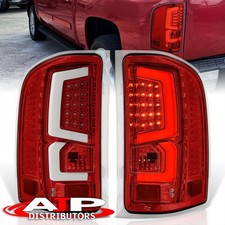 Red Housing Led Brake Tail Lights Lamps Pair For 2007-2013 Chevy Silverado 1500
