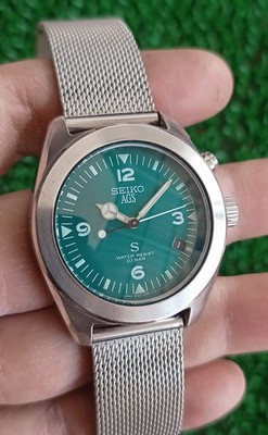 NICE SEIKO AGS SUS KINETIC 5M22-6C30 RARE GREEN DIAL JDM GENT SIZE WATCH