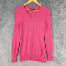 Alex Marie Cashmere Sweater Womens Medium Pink Quiet Luxury Preppy Pullover