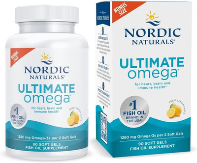Ultimate Omega, Lemon Flavor - 90 Soft Gels - 1280 Mg Omega-3 - High-Potency Ome