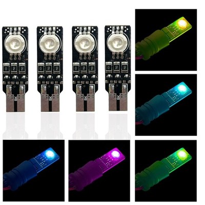 4 x W5W T10 501 LED Strobing Flash Seitenlicht Innenraum Canbus Birnen Mehrfarbig