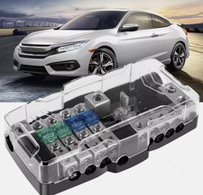 Fused Power Distribution Block Car Audio 4 Way MIDI Mini ANL Fuse Block 12V-48V