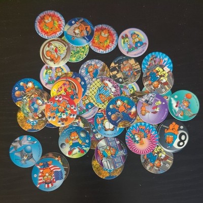 Lot of 20 Garfield Pogs 1995 Vintage Pro Caps