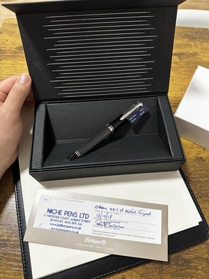 Pelikan Souveran M815 Metal Striped 18k Fountain Pen Extra Fine Nib