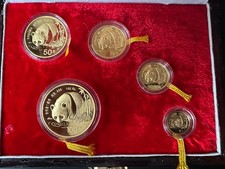 1987 Proof China Gold Panda Set