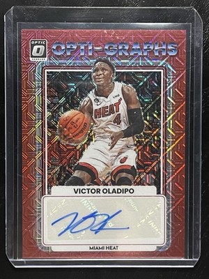 2022-23 Donruss Optic Victor Oladipo Opti-Graphs Auto Red Choice Mojo - Heat