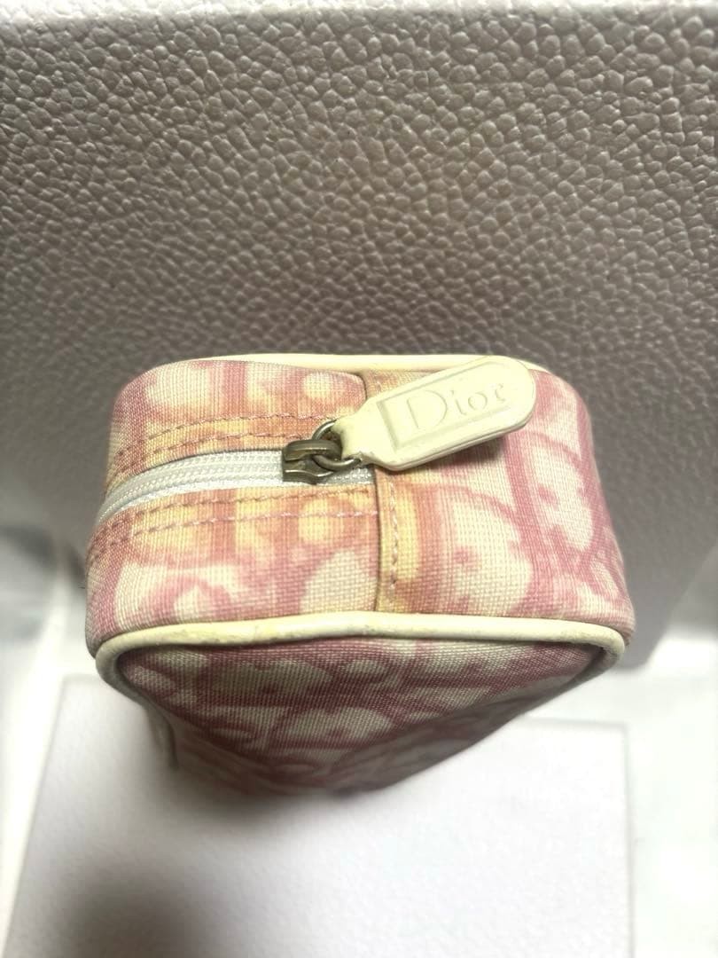 Christian Dior Cosmetic Pouch Canvas Pink Trotter Compact Women's Authentic thumbnail 5