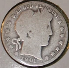 1901 Barber Half Dollar