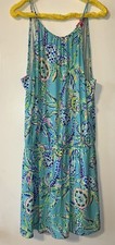 Lilly Pulitzer Gianni Skort Romper Bermuda Blue Turtle Sz Small Resort Vacation