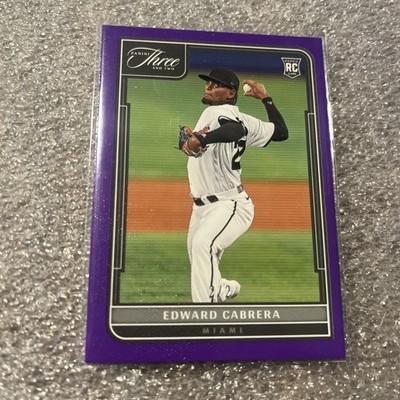2022 Edward Cabrera Panini Three And Two Purple RC 2/2