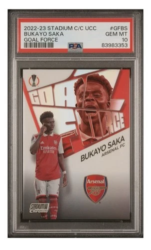 2022-23 Stadium Club Bukayo Saka- Goal Force PSA 10