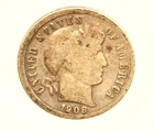 1908 Barber Dime G6 Full Date Silver US Coin Better Detail