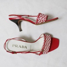 Prada Vero Cuoio Slingback Heels Sandals EU 36 US 6