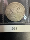 1937, 1938, 1939,  & 1940- Canada silver 25 cent - Canadian quarter Lot