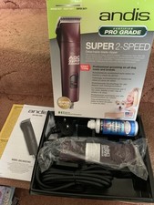 Andis Pro Grade 2 Speed Clipper - maroon - blade -oil -not used 