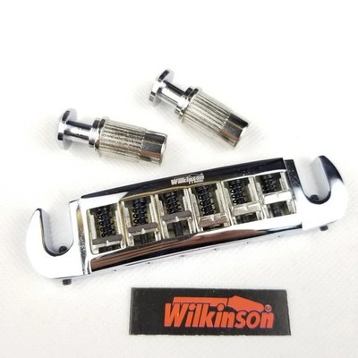 Electric Guitar Bridge Wilkinson WOGT3 Tailpiece Bridge Adjustable Wraparound