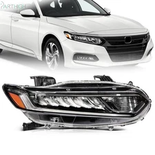 For 2018 2019 2020 2021 Honda Accord Headlights Assembly w/LED DRL Right Side