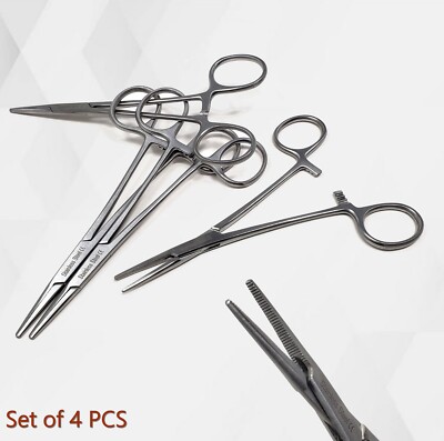 4x Dental Locking Forceps STR Hemostat Surgical Vet 5'' Quality Instruments CE