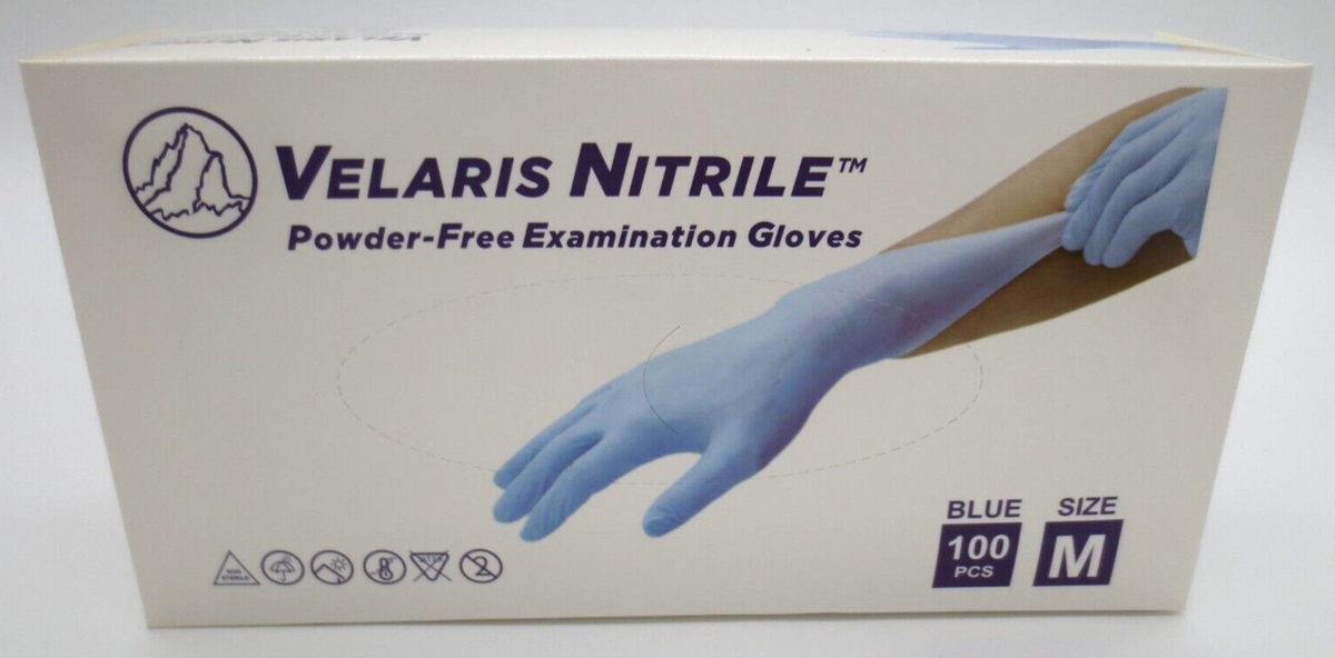Feelers Latex Exam Gloves – Powder-Free, Large, 100 Count Box