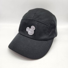 Disney Parks Black Hat Womens Mickey Silver Sequin Paneled Hat Bling Sparkle
