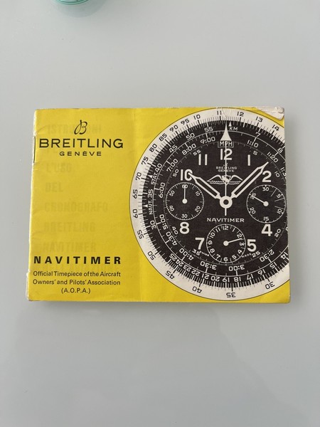 Vintage Breitling Navitimer A.O.P.A Instruction Of Use Italien Language