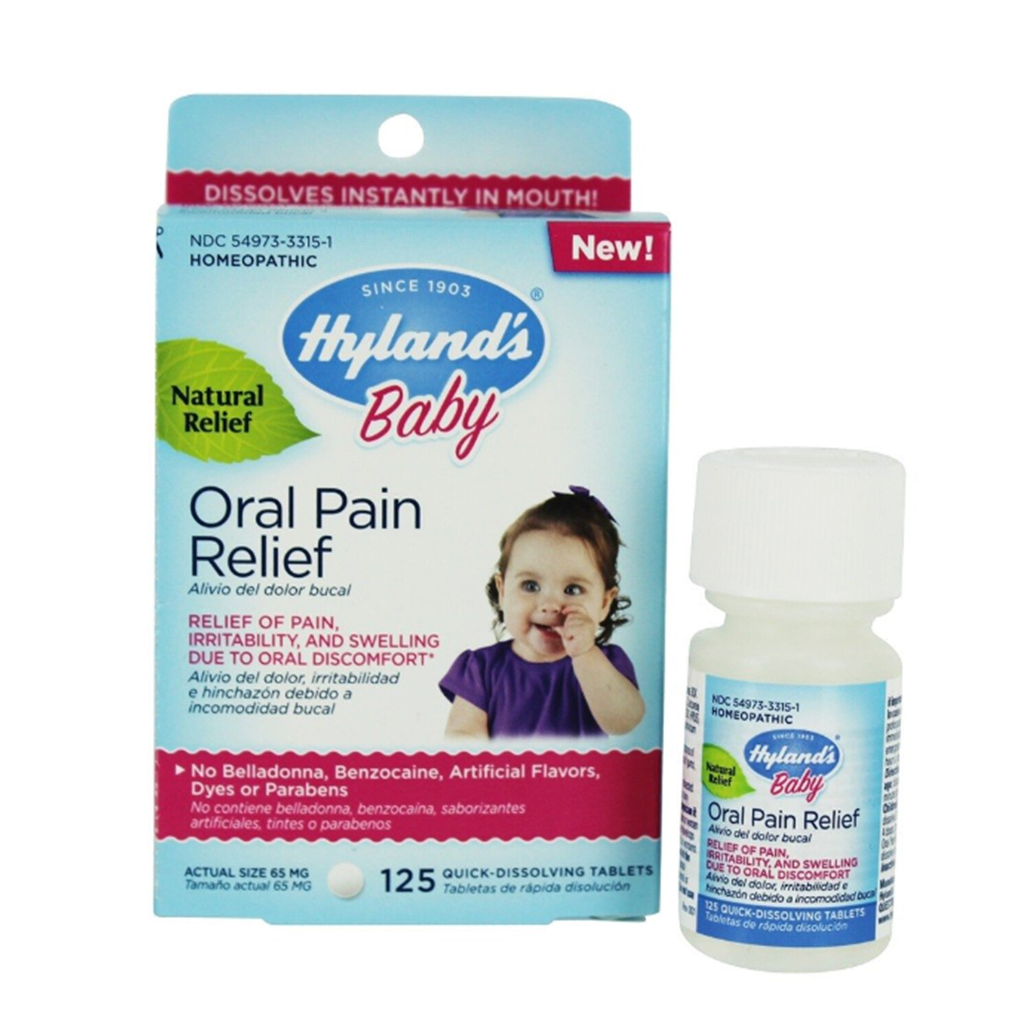 Hylands Baby Natural Oral Pain Relief, 125 Tablets eBay