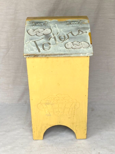 Vintage Potato / Onion Wood Storage Bin - Primitive Rustic Farmhouse Country