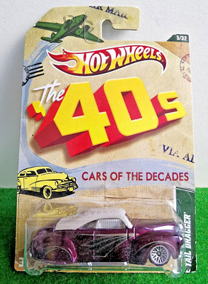 Hot Wheels Cars of Decades '40s Tail Dragger 5/32 in 1:64 auf Blisterkarte OVP